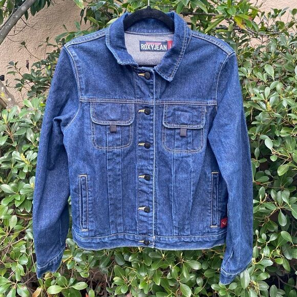 Quicksilver Roxy Jean Jacket Size Large. EUC! - Picture 1 of 8